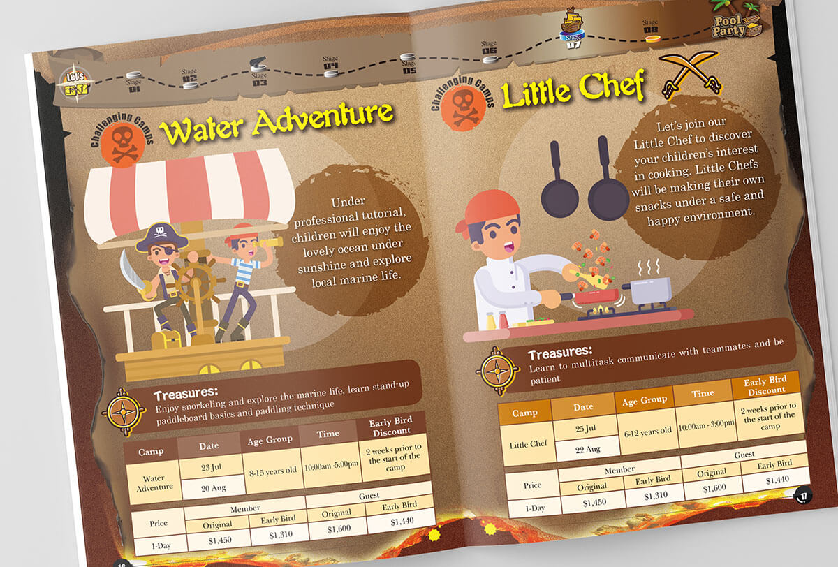 Inmedia Design: Treasure Hunting Summer Program -Activity theme book design