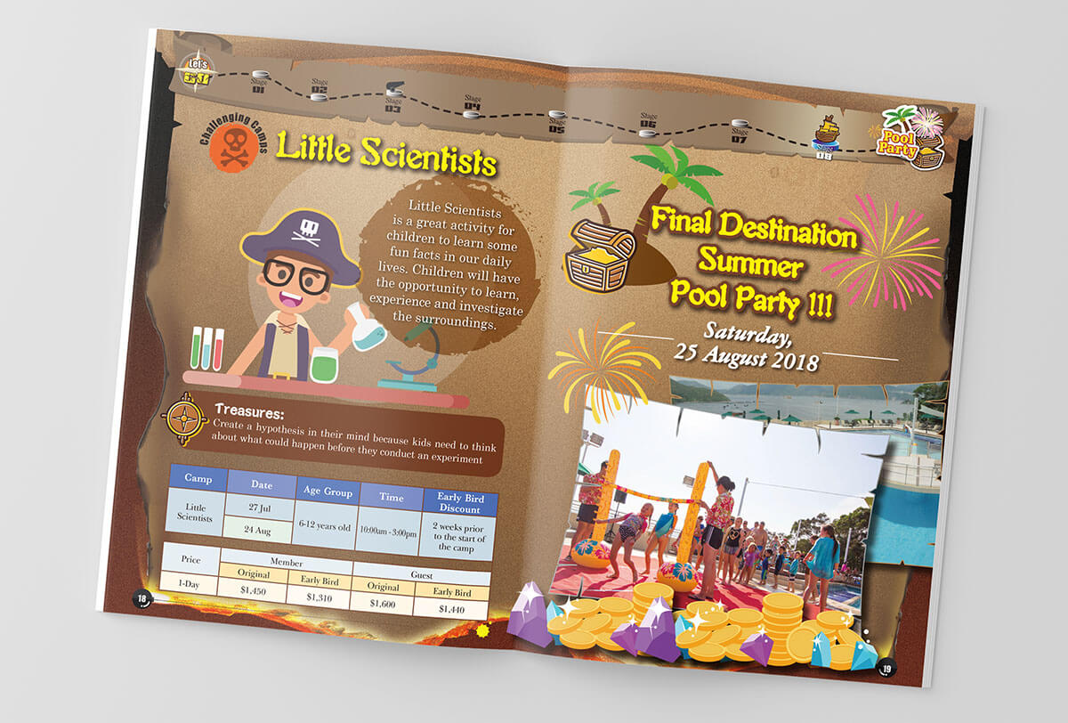 Inmedia Design: Treasure Hunting Summer Program -Activity theme book design