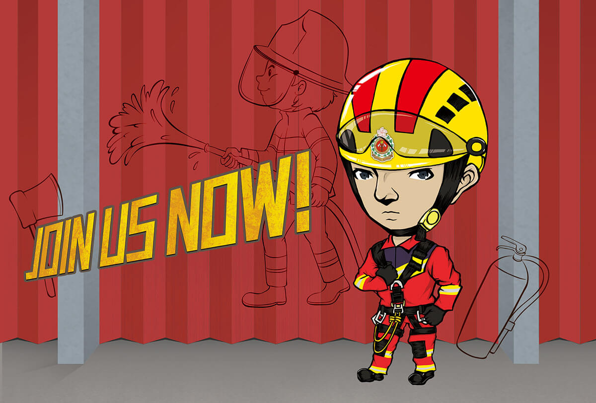 Inmedia Design: Be a fireman Recruitment Poster Design-Poster Illustration Comics Design